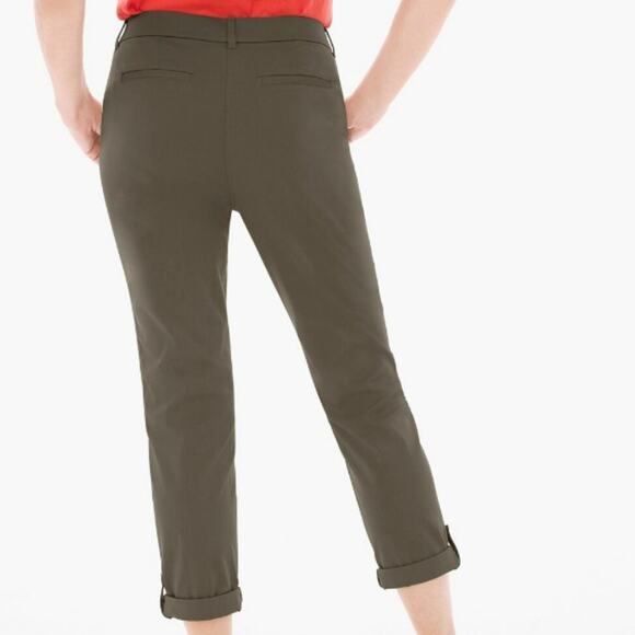 Chico's Luxe Utility Green Convertible Ankle Pants Chico's Size 0.5/US Size 4/6 - Picture 1 of 10